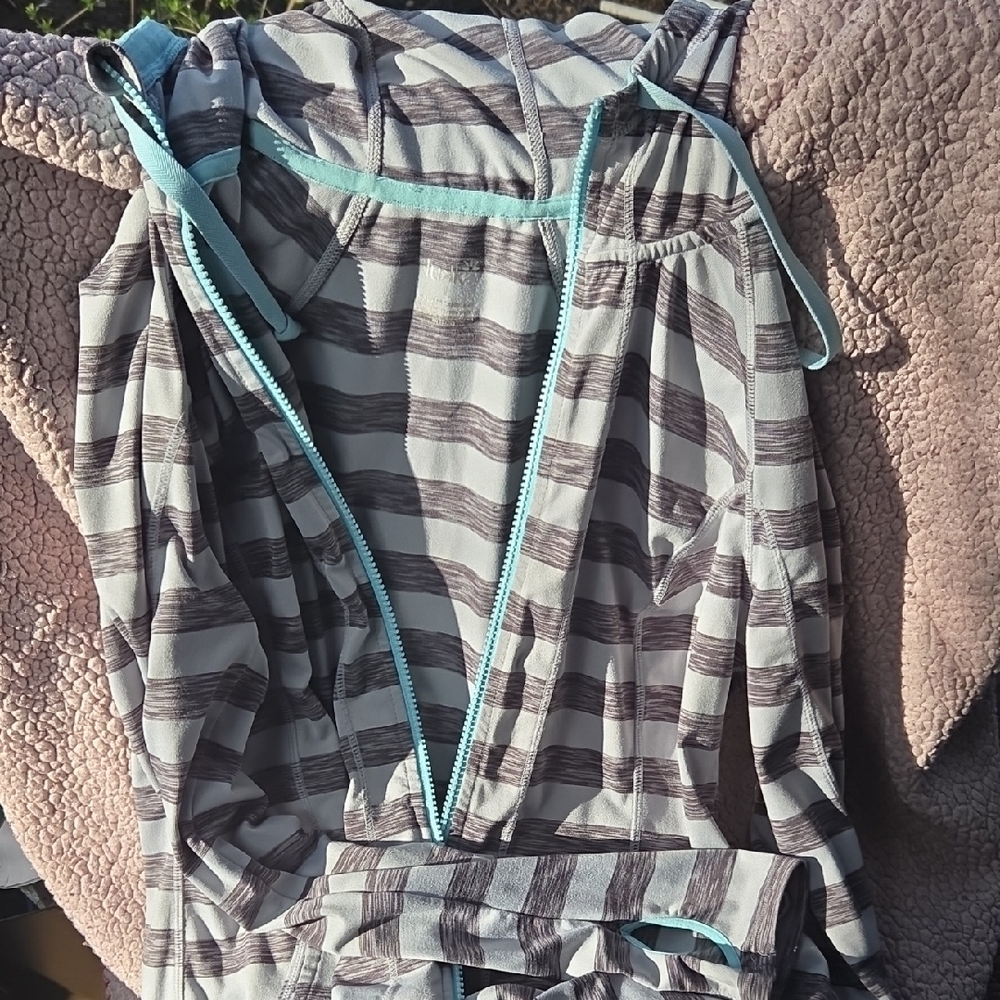 Lukka Gray and Blue Striped Garment